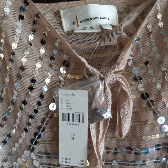 Anthropologie sequin sheer tank - Picture 5 of 8